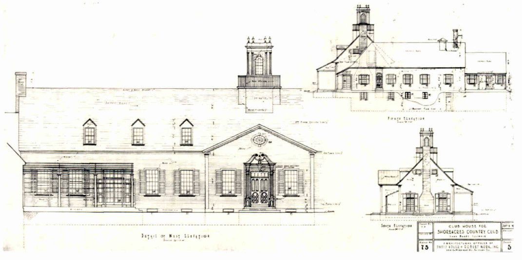 Shoreacres plans by David Adler, second iteration.