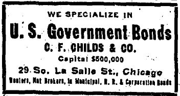 1912 advertisement, Chicago Daily Tribune.