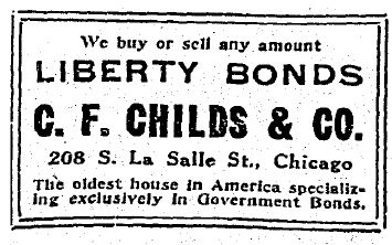 1919 advertisement, Chicago Daily Tribune.