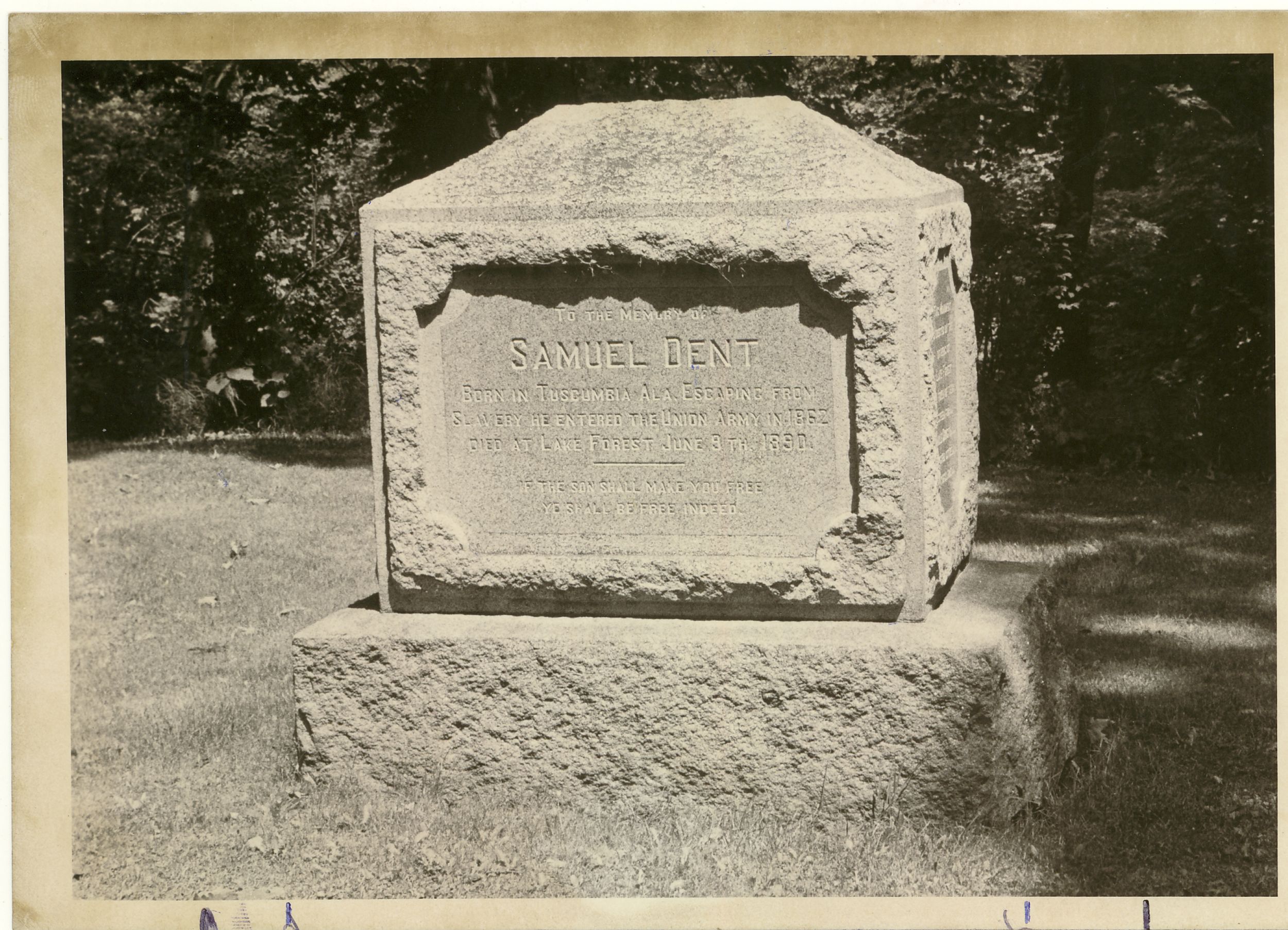 Gravestone of Samuel Dent, Lake Forest Cemetery