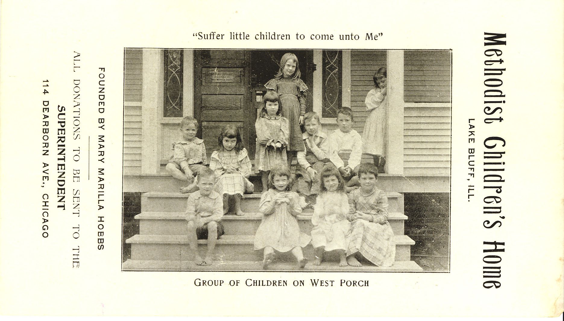 Pamphlet advertising the Methodist Deaconess Orphanage, c. 1900.