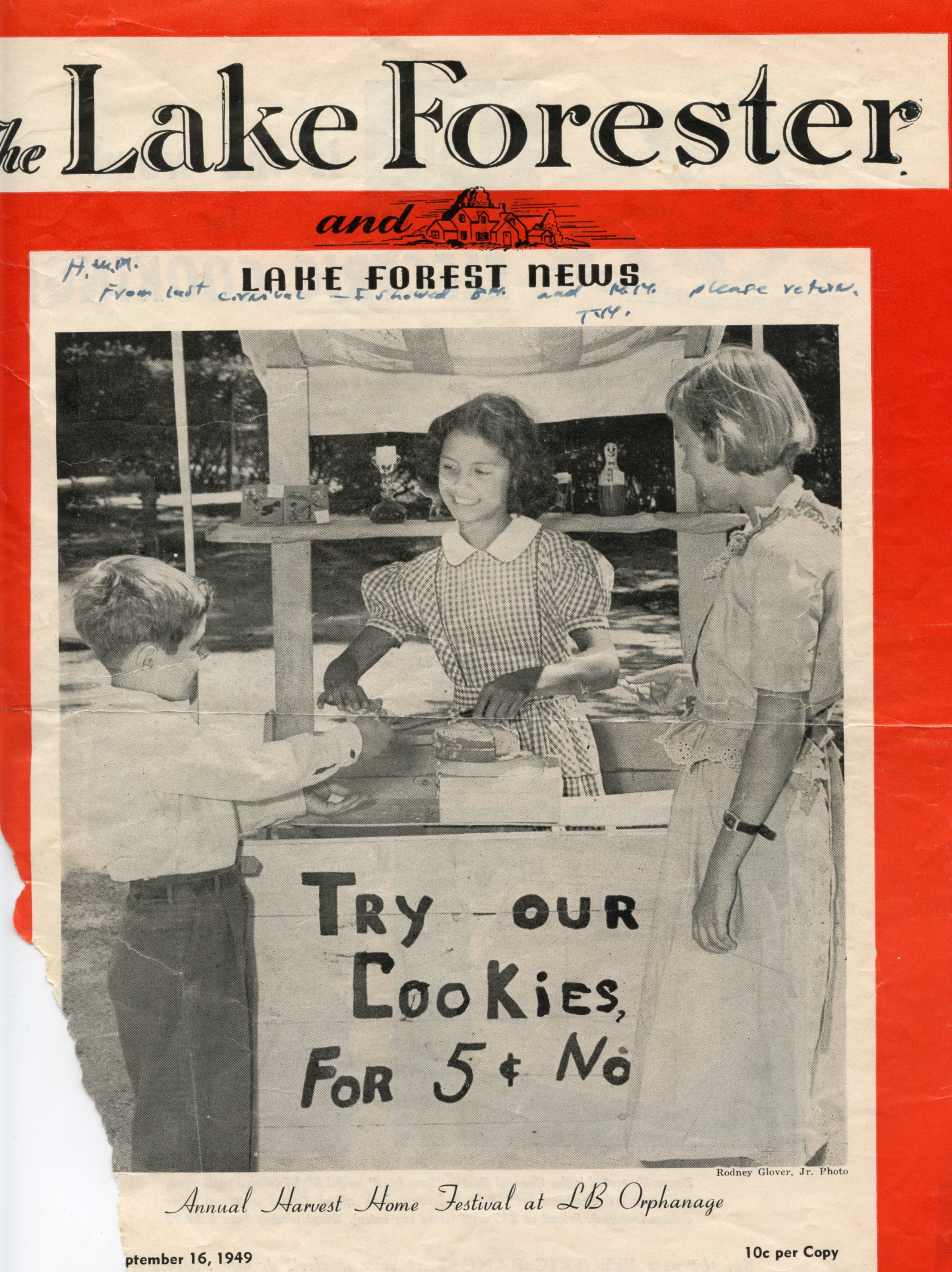 Lake Forester cover, September 16, 1949.