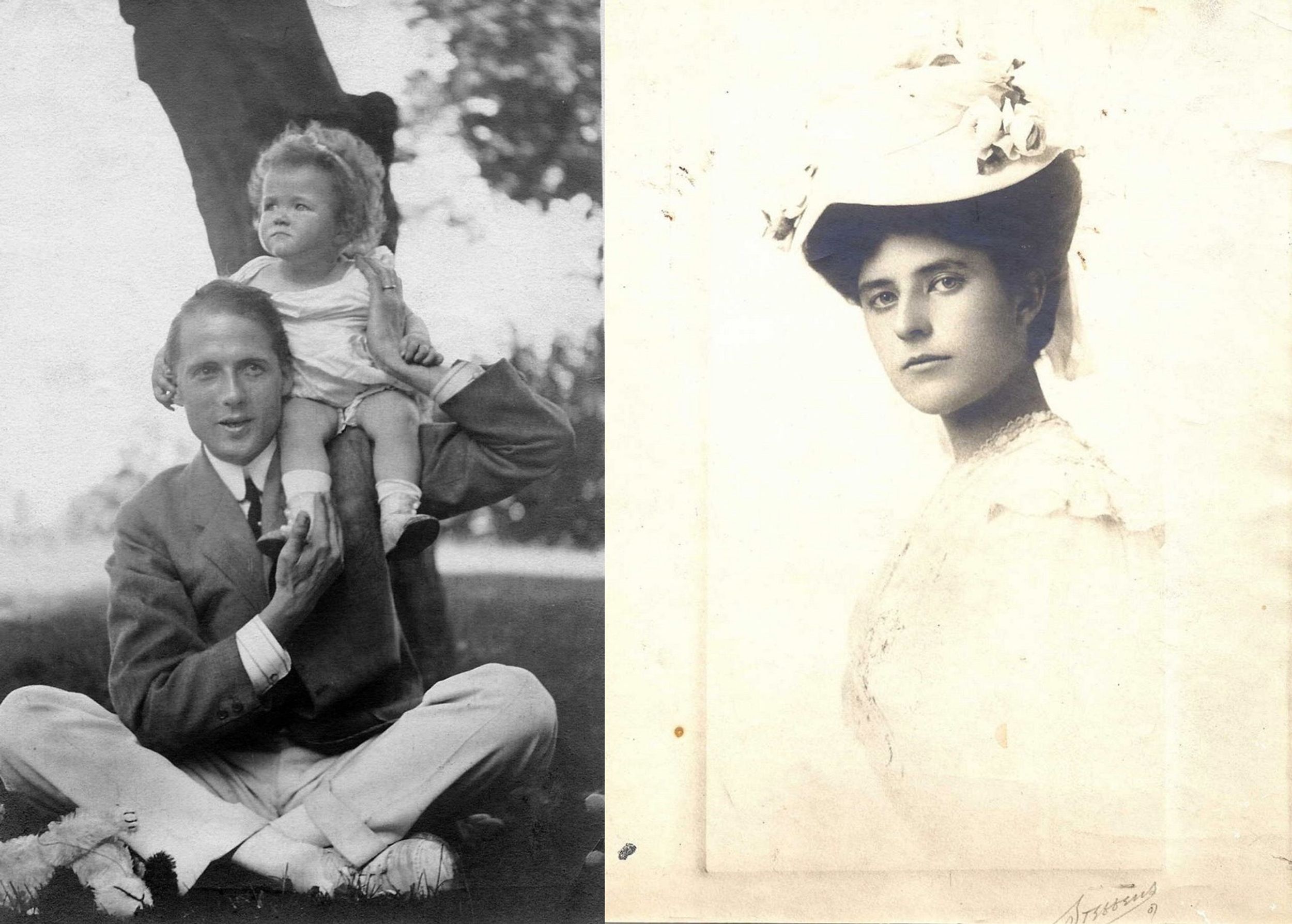 Ralph Hutchinson Poole (1878-1961) and daughter Barbara, c. 1912; Marie Wright Richard Poole. (Accessed via Ancestry.com.)