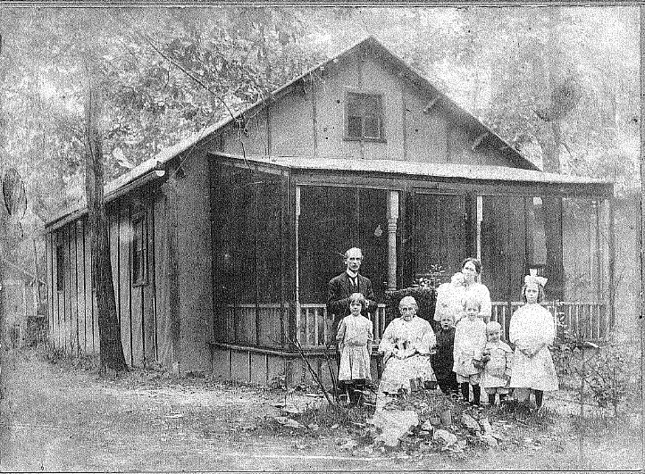 The Littlejohn family in front of their Lake Bluff residence on North Avenue.