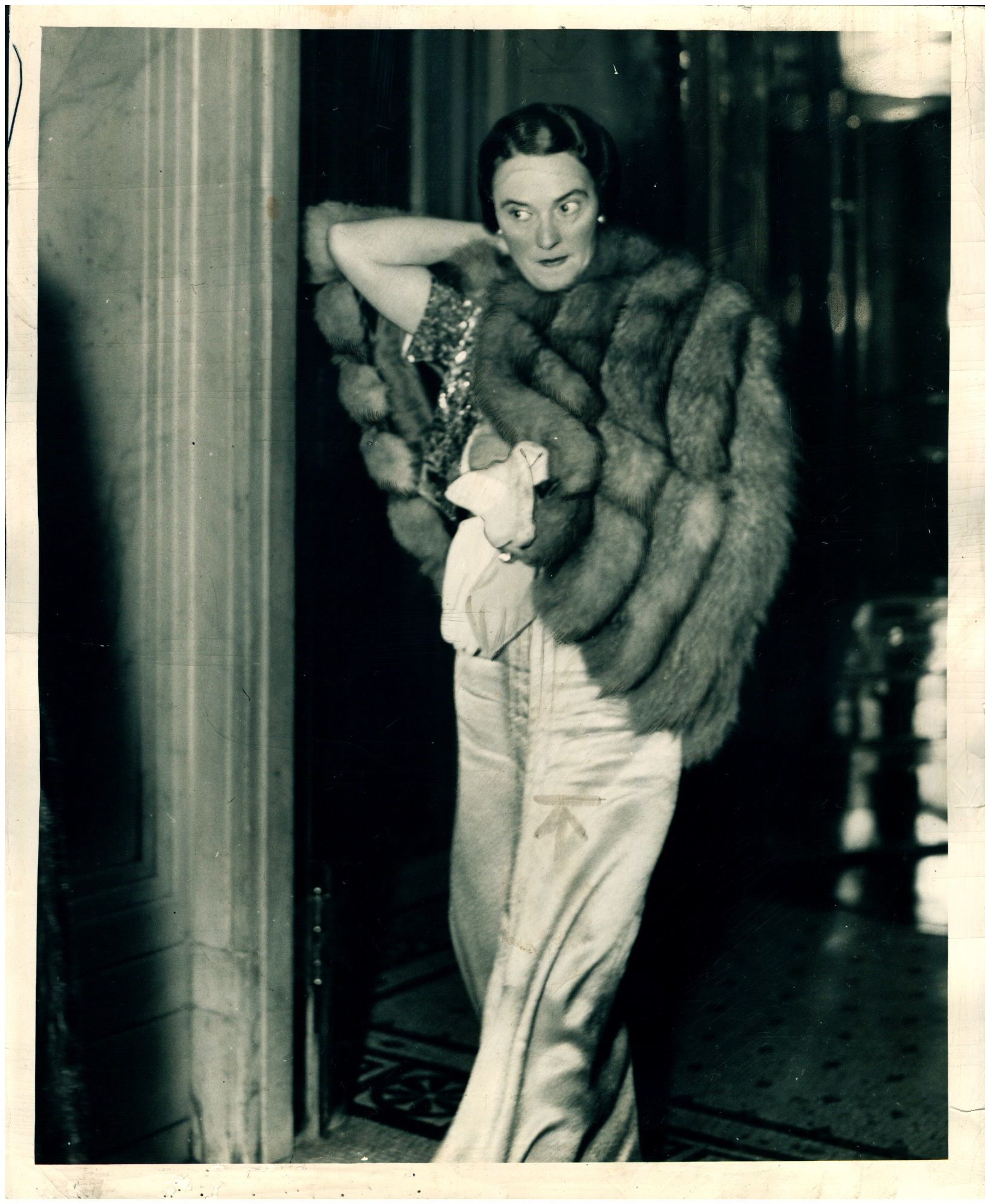 Ginevra King Mitchell at the Congress Hotel, December 1937.