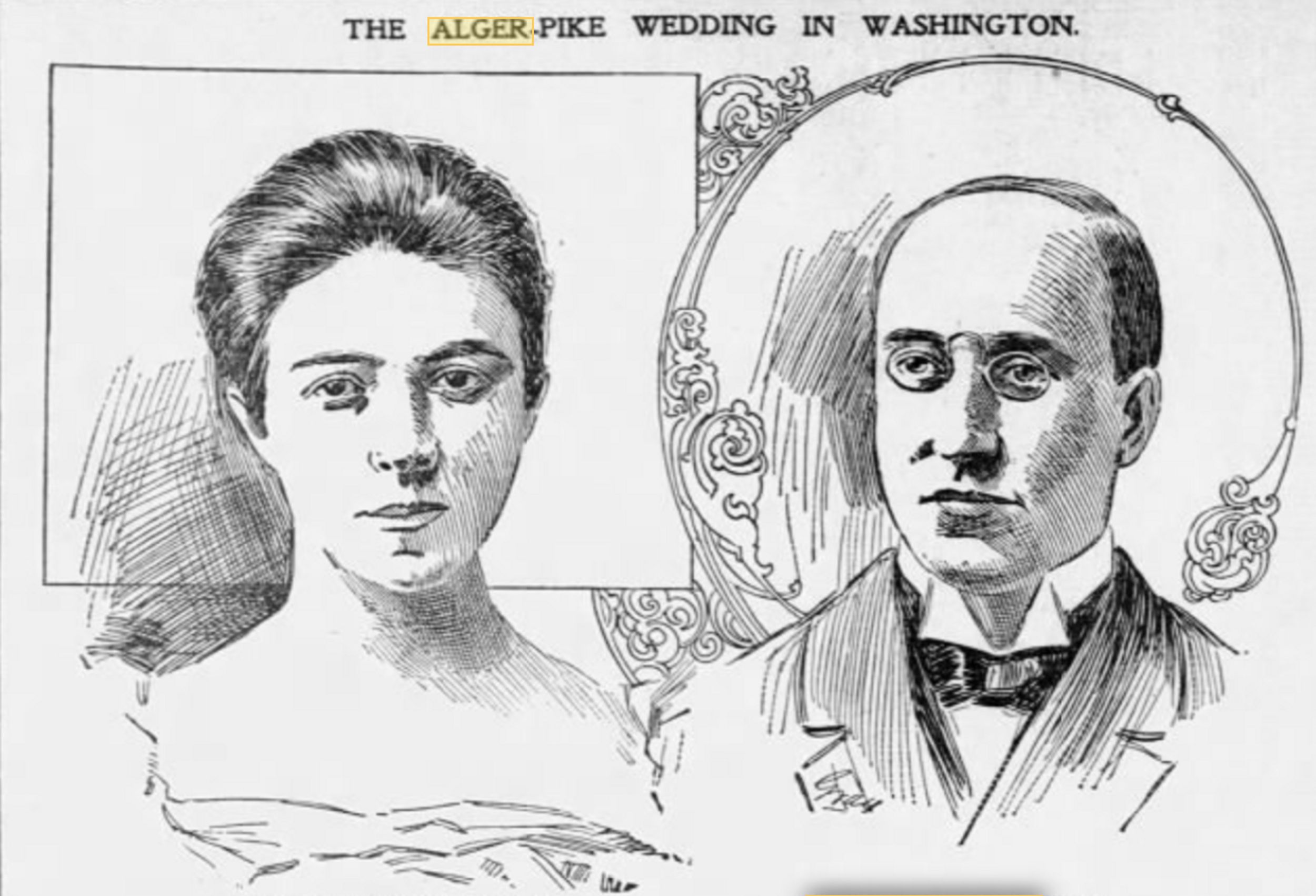 The Alger-Pike Wedding in Washington, DC; Chicago Tribune, May 19, 1898.