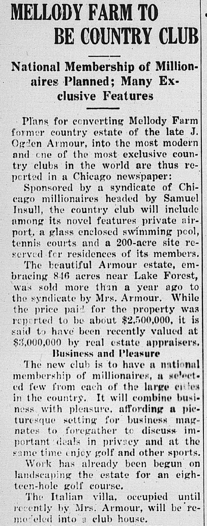Lake Forester, 1929.