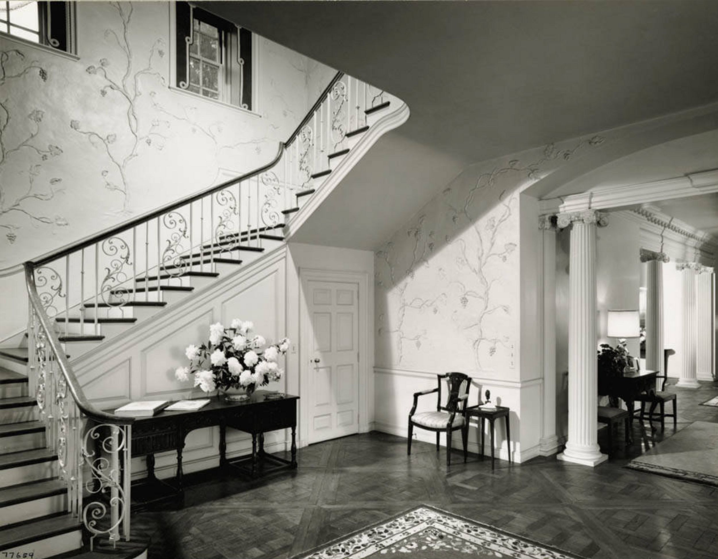 The Stair Hall, c. 1970. Photographed by Ezra Stoller. Photograph courtesy of the Art Institute of Chicago, Ryerson and Burnham Archives.