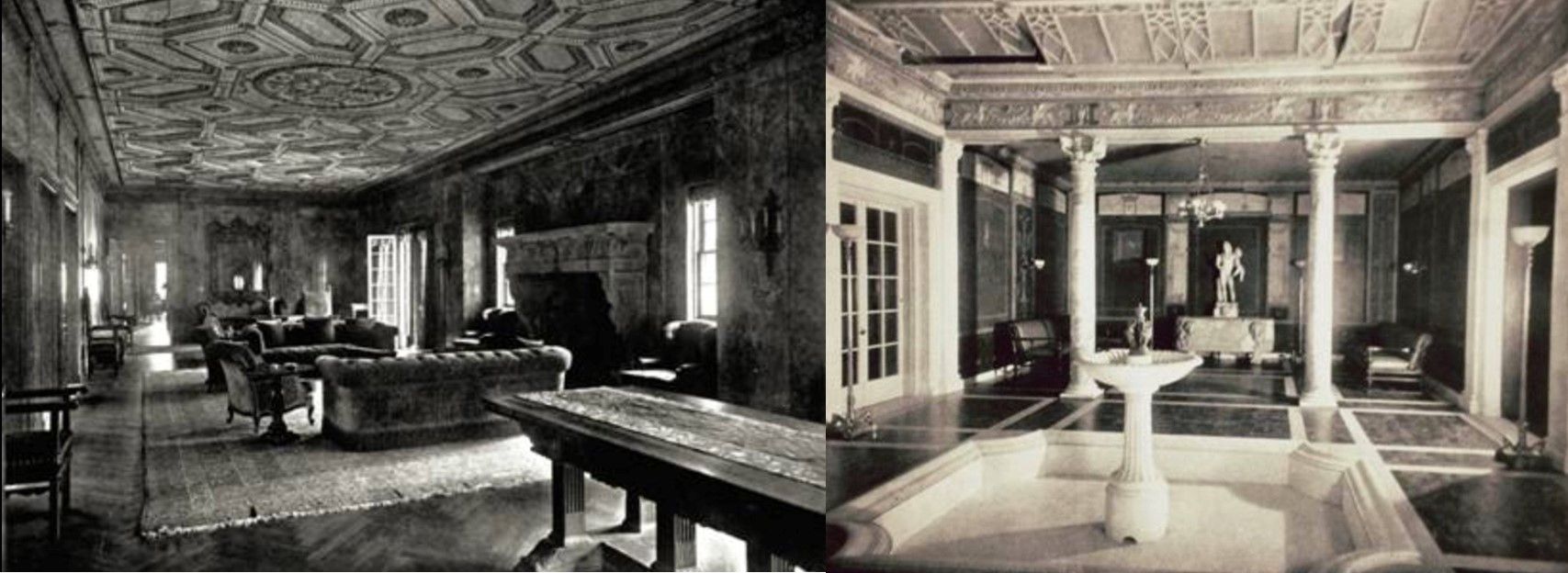 Drawing room and Pompeian room at Villa Turicum. Image source: Todd Protzman-Davis, villaturicum.com.