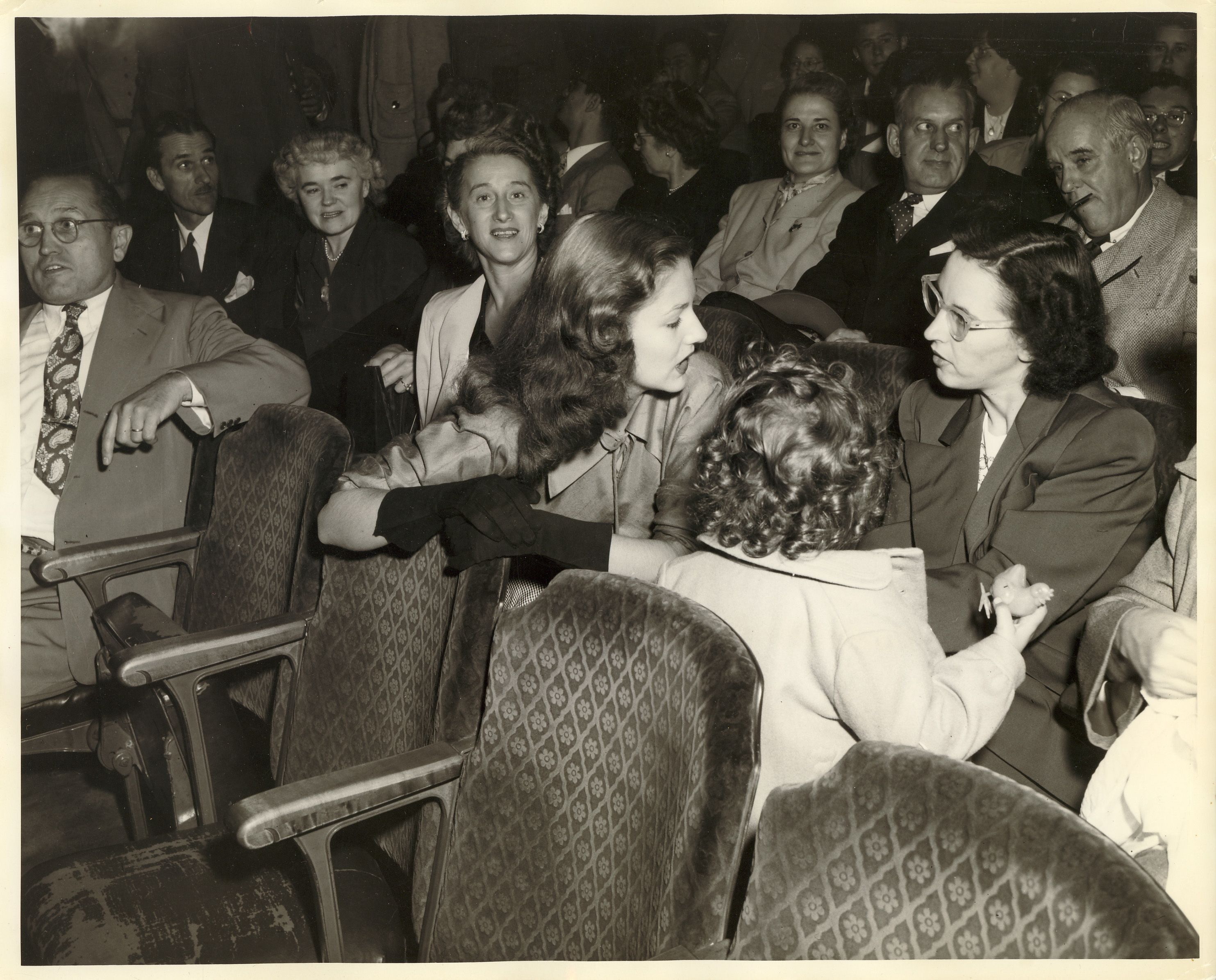 Rose Marie Emma back at the Deerpath Theatre in Lake Forest in 1949 for a screening of Fighting Man of the Plains.