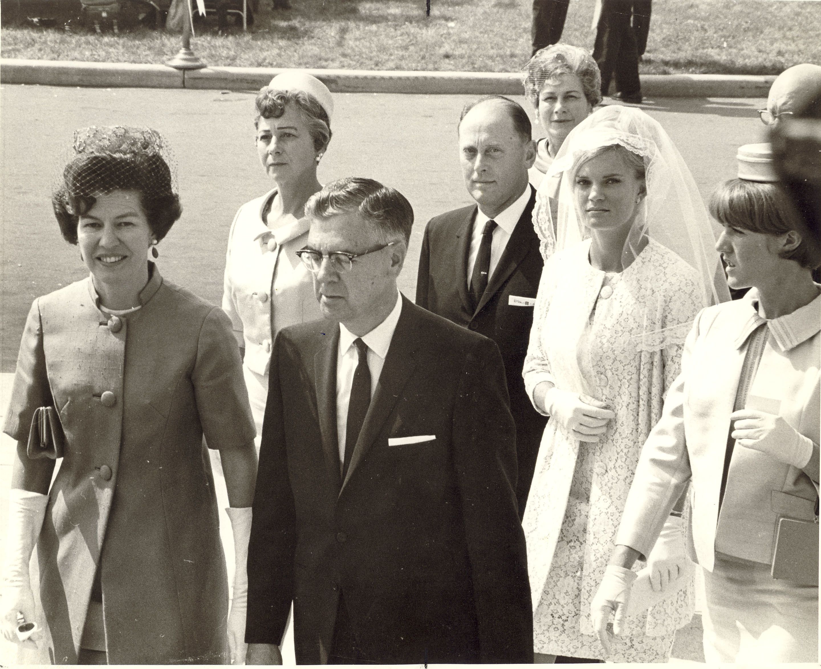 Virginia and Don Fiester preparing to attend the 1966 Luci Johnson wedding in Washington D.C.