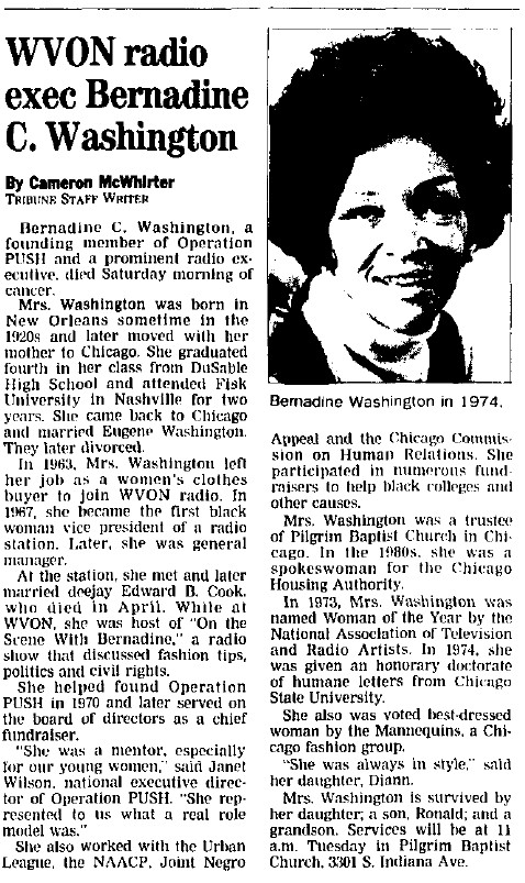 Chicago Tribune, September 26, 1993