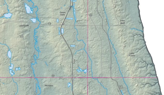 Image source: Lidar Surface Topography of Lake County, Illinois. Jane E. Johnshoy and Donald E. Luman, 2013.