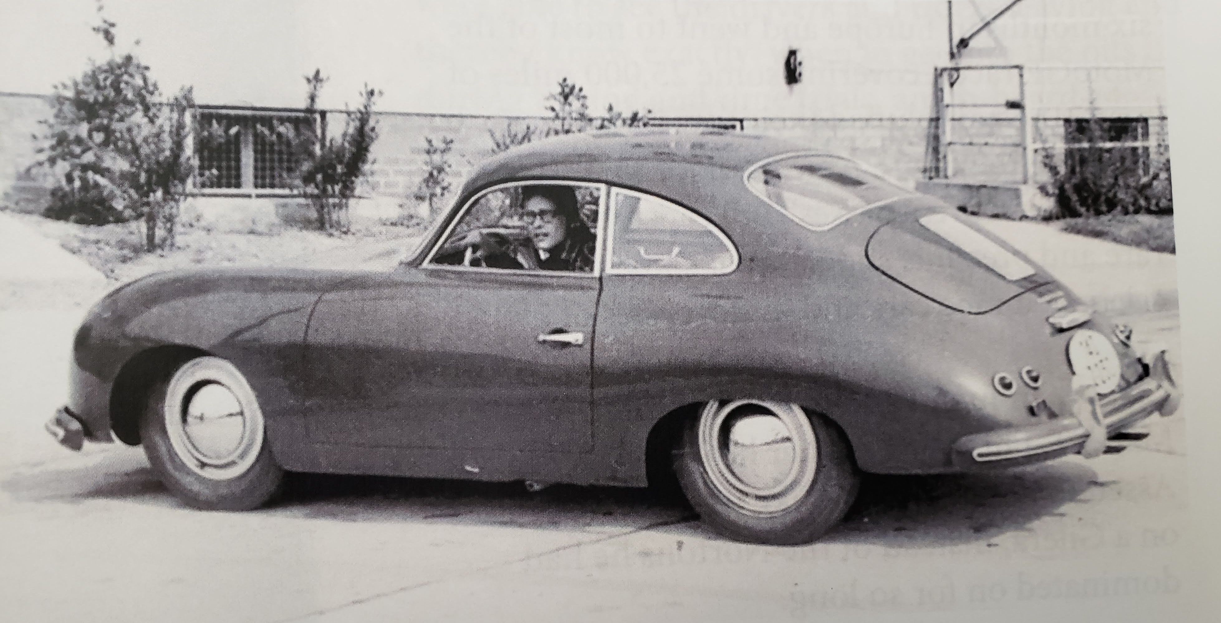 Bill Knauz in his 1953 Porsche 356 1500 Super.