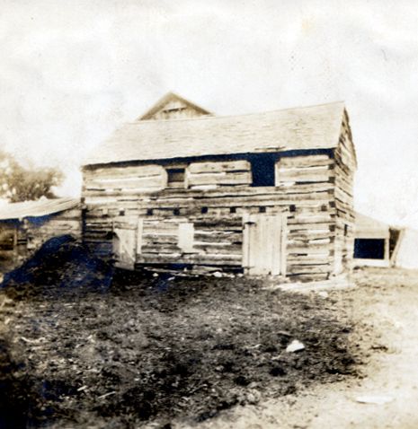 Yore cabin, photographed in 1918.