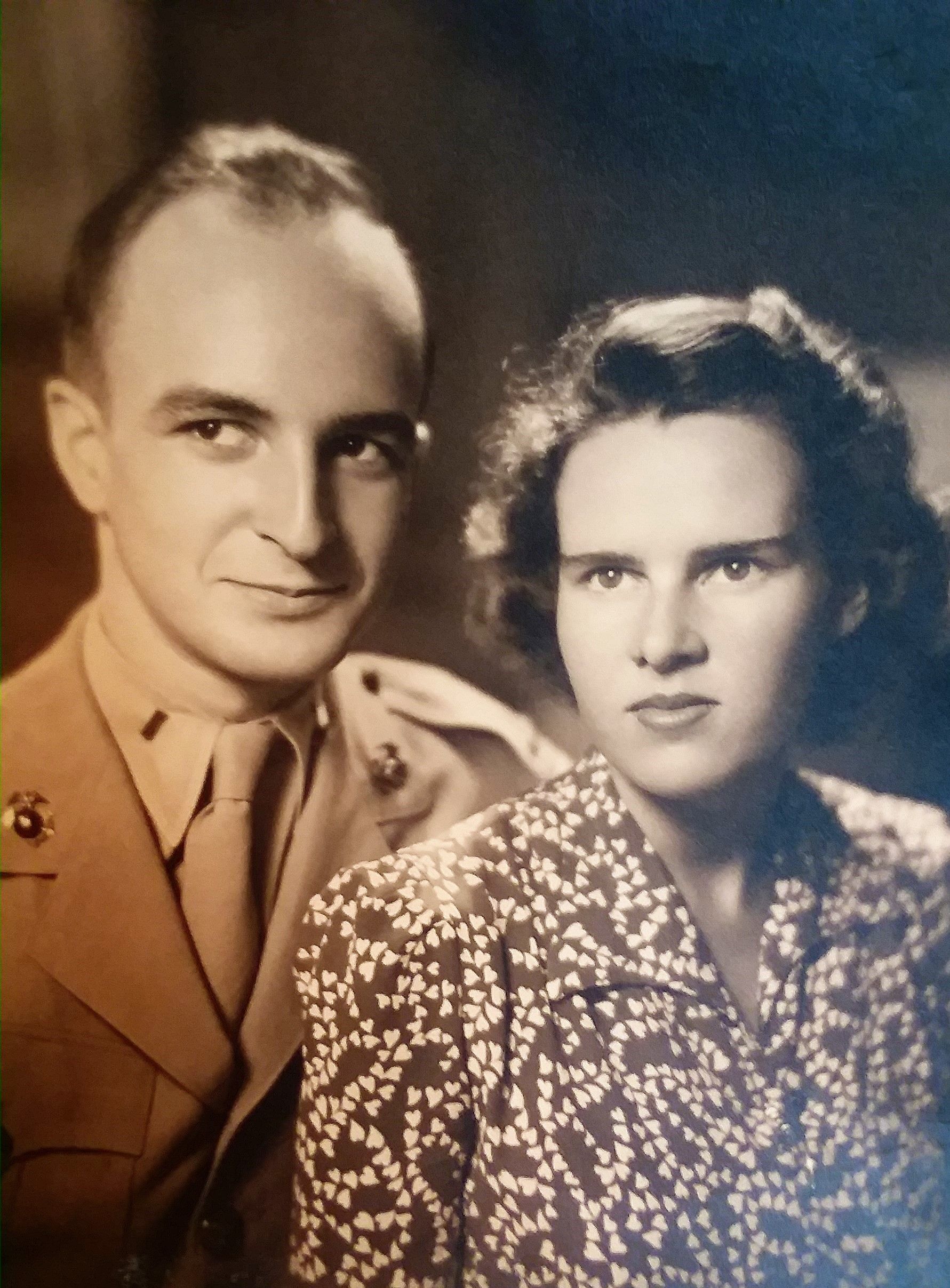 Greeley Wells and Barbara Blossom, daughter of George and Louise Ball Blossom. Image source: Wells family.