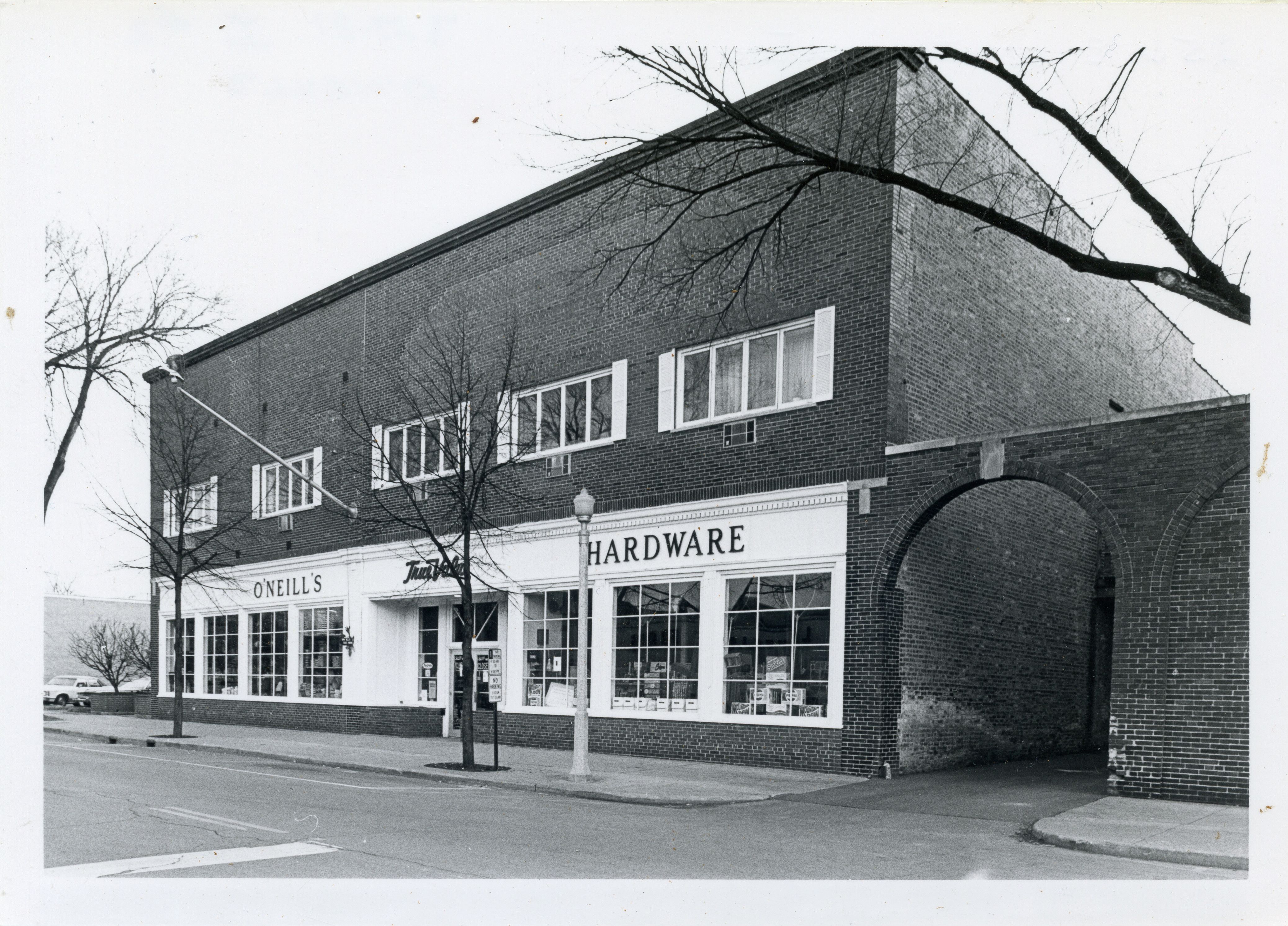 Looking northwest at O’Neill’s Westminster store, c. 1970s.