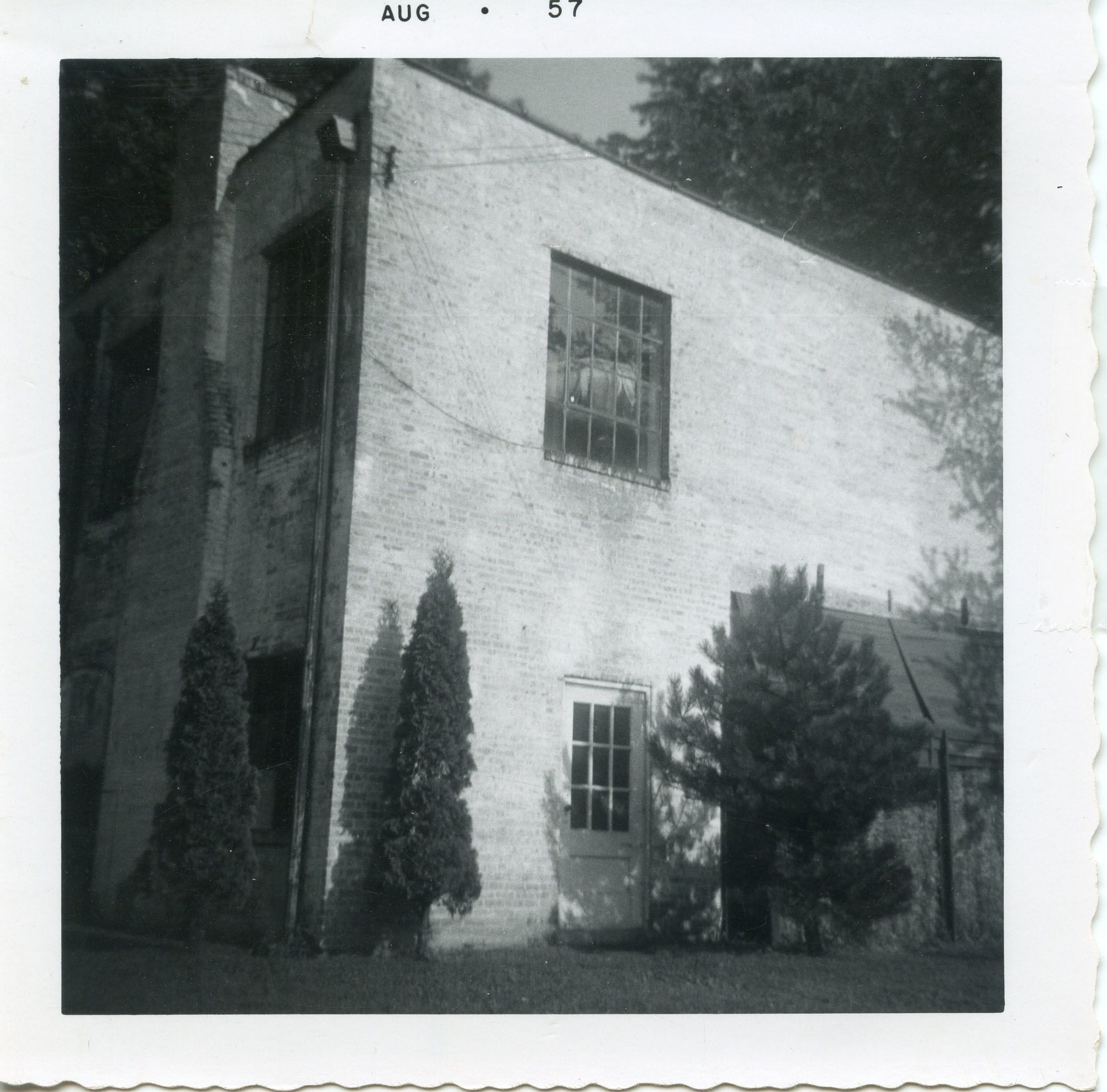 Squash court building at the Winter Club, 1957.